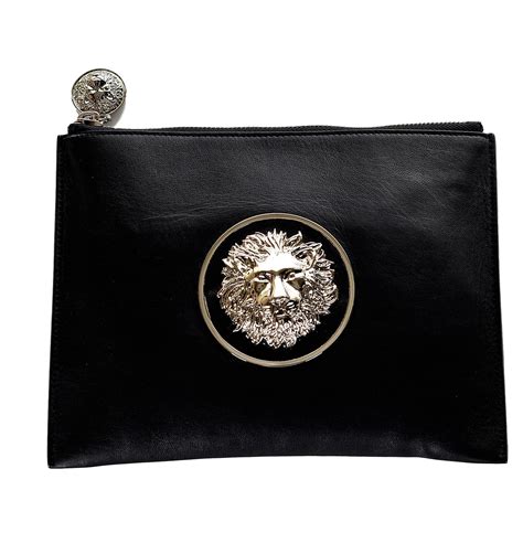 versace black lion head bag|farfetch versace bag.